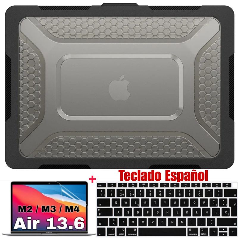 GENERICO - case + mica +cobertor teclado MacBook Air de 13.6 M4 M3 M2 A3113 A3240 A2681