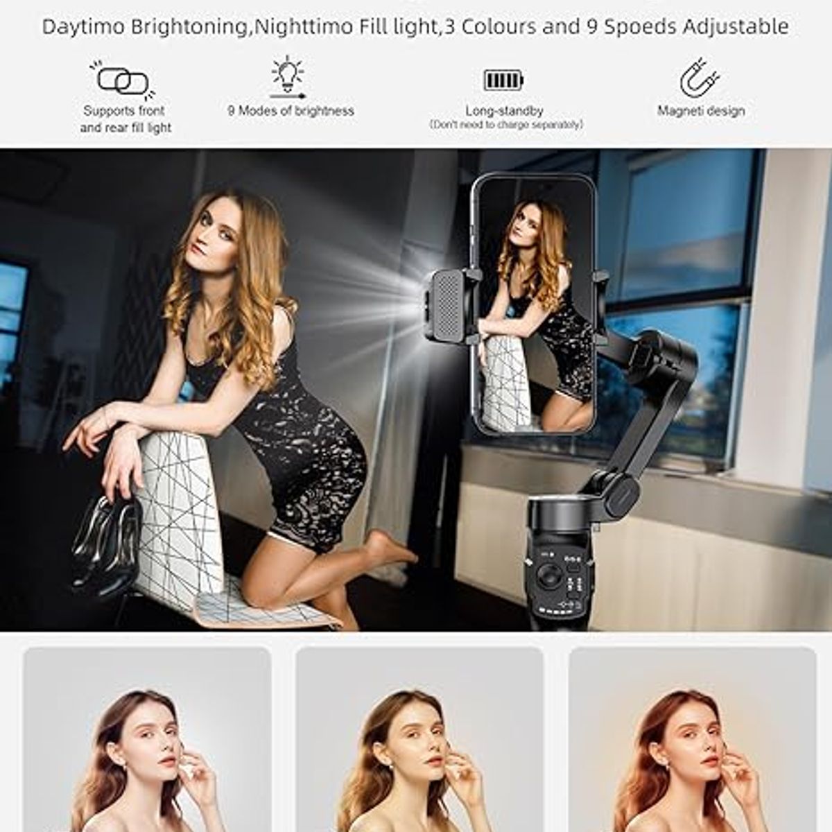 GENERICO - Tripode Estabilizador Gimbal L9 Lite con seguimiento inteligente