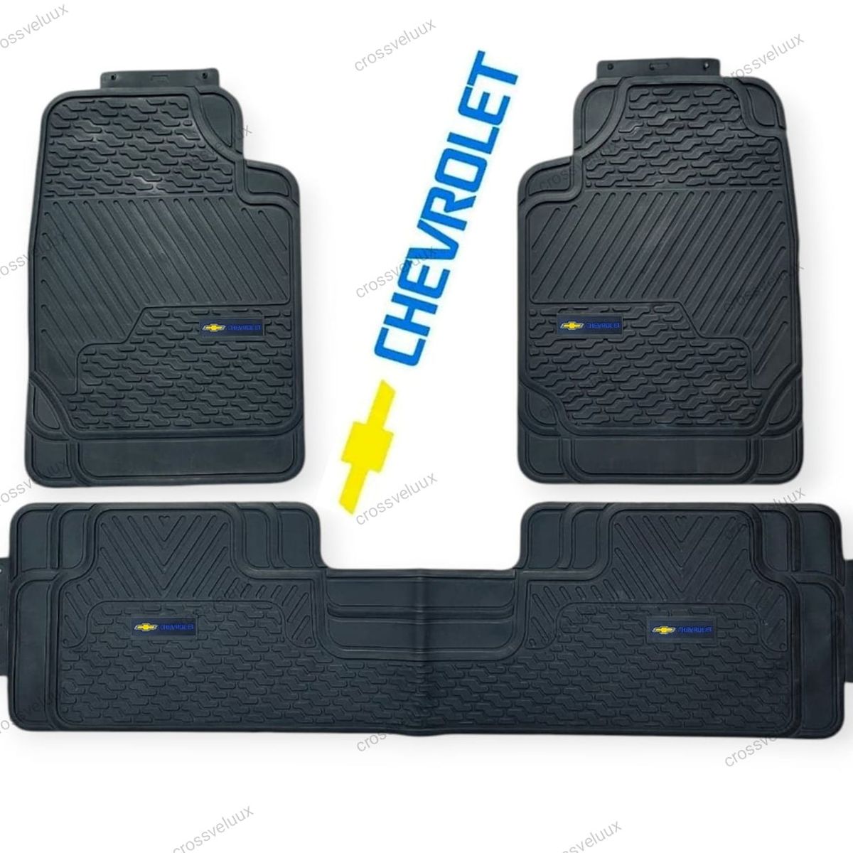 GENERICO - Piso De Jebe PVC Universal 3 Piezas Auto Camioneta Chevrolet