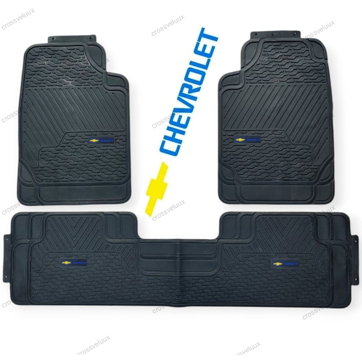 GENERICO - Piso De Jebe PVC Universal 3 Piezas Auto Camioneta Chevrolet