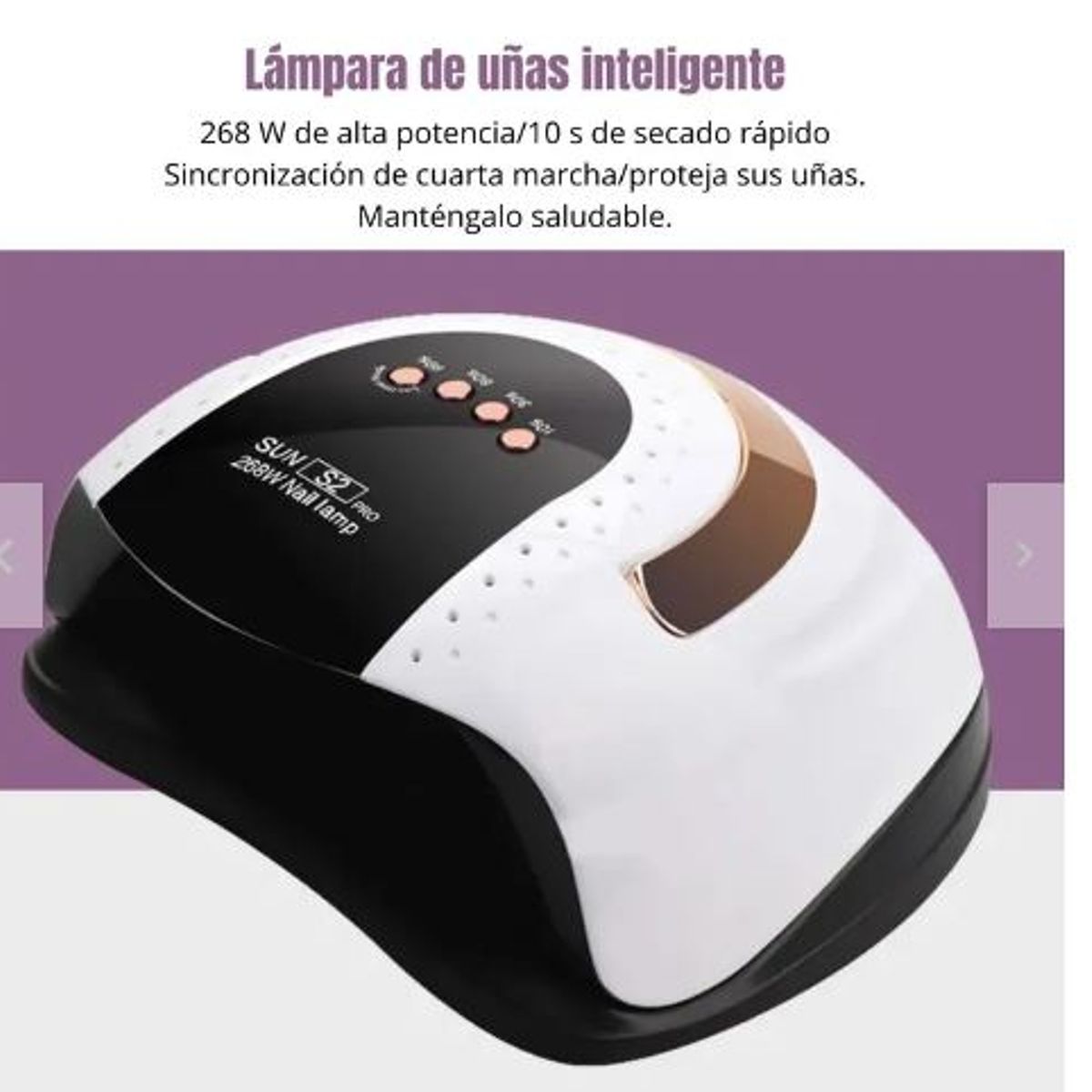 GENERICO - Lámpara de Uñas LED/UV 2 en 1 Secador de Uñas 268W SUNS2 Pro