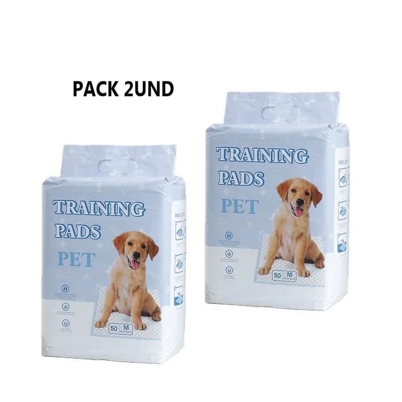 GENERICO - KIT 2 Pañales para piso mascotas talla M  Absorbente 45x60