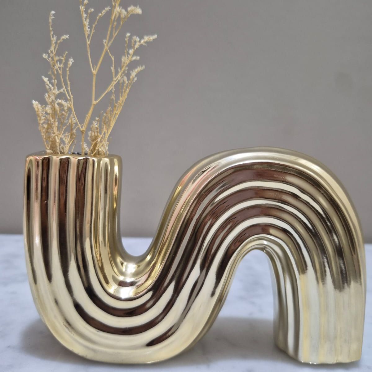 GENERICO - Florero Minimalista Rayas 14x9x4cm