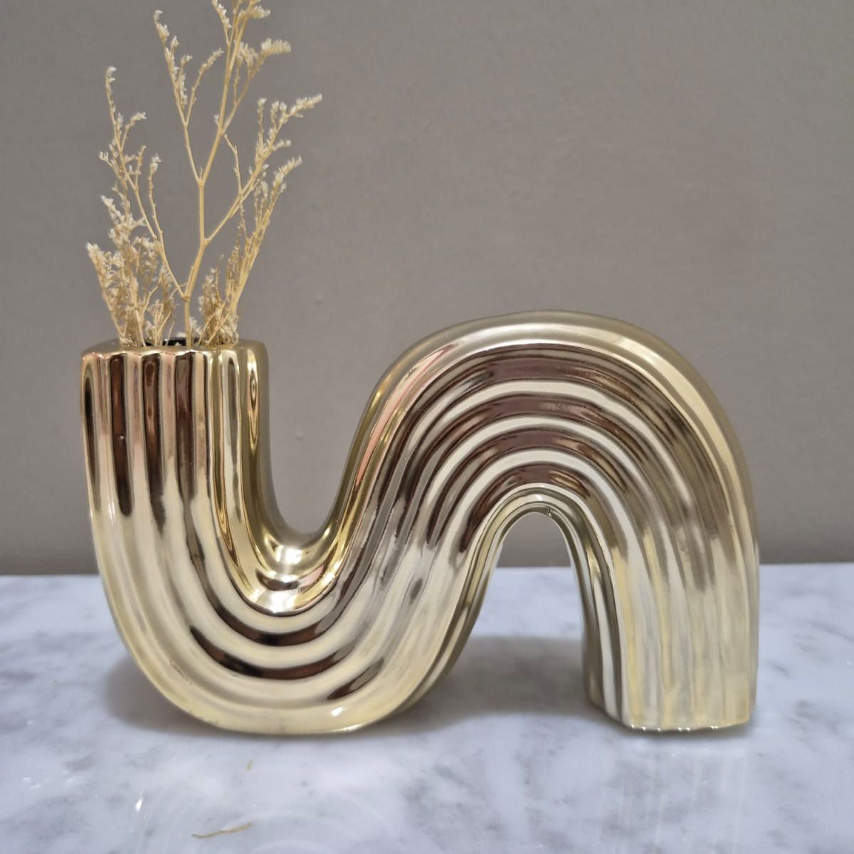 GENERICO - Florero Minimalista Rayas 14x9x4cm