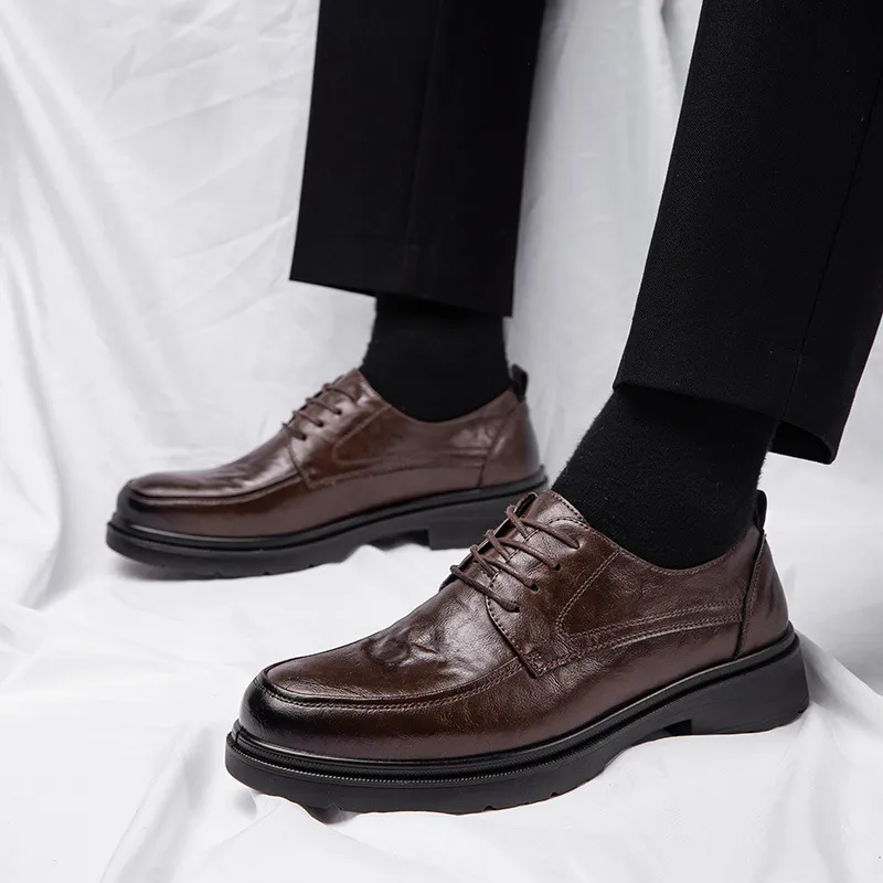 DANWEILE - Zapato Formal Hombre Cuero