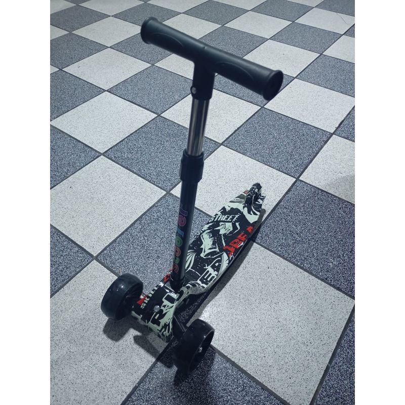 GENERICO - SCOOTER PLEGABLE PARA NIÑOS Y NIÑAS CON LUCES LED GRAFITI