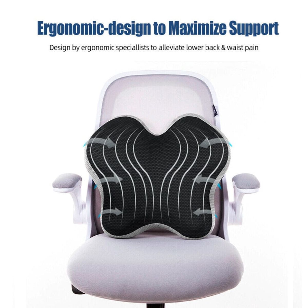 GENERICO - Respaldar Viscoelástica Con Infusión de Carbón y Gel