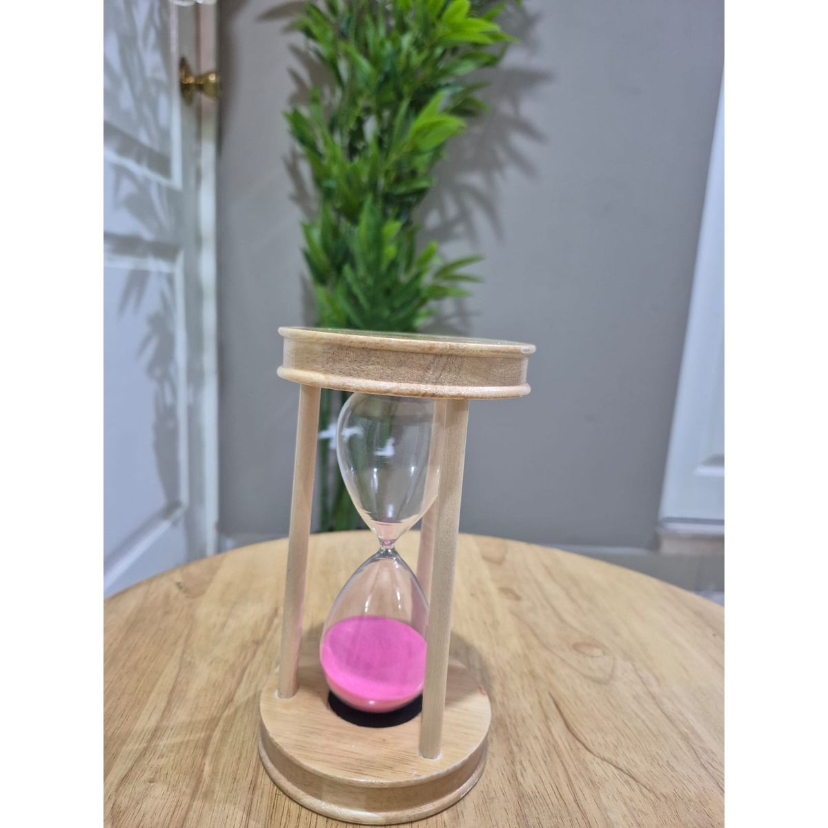 GENERICO - Adorno Reloj De Arena Rosado 17x10x10cm