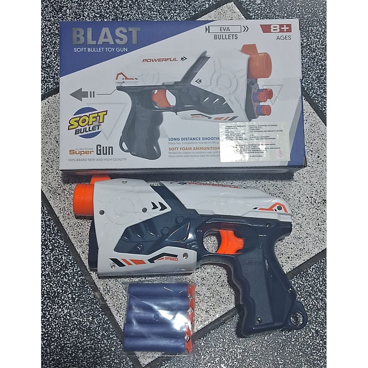 GENERICO - BLAST   PISTOLA DE JUGUETE CON LANZA DARDOS