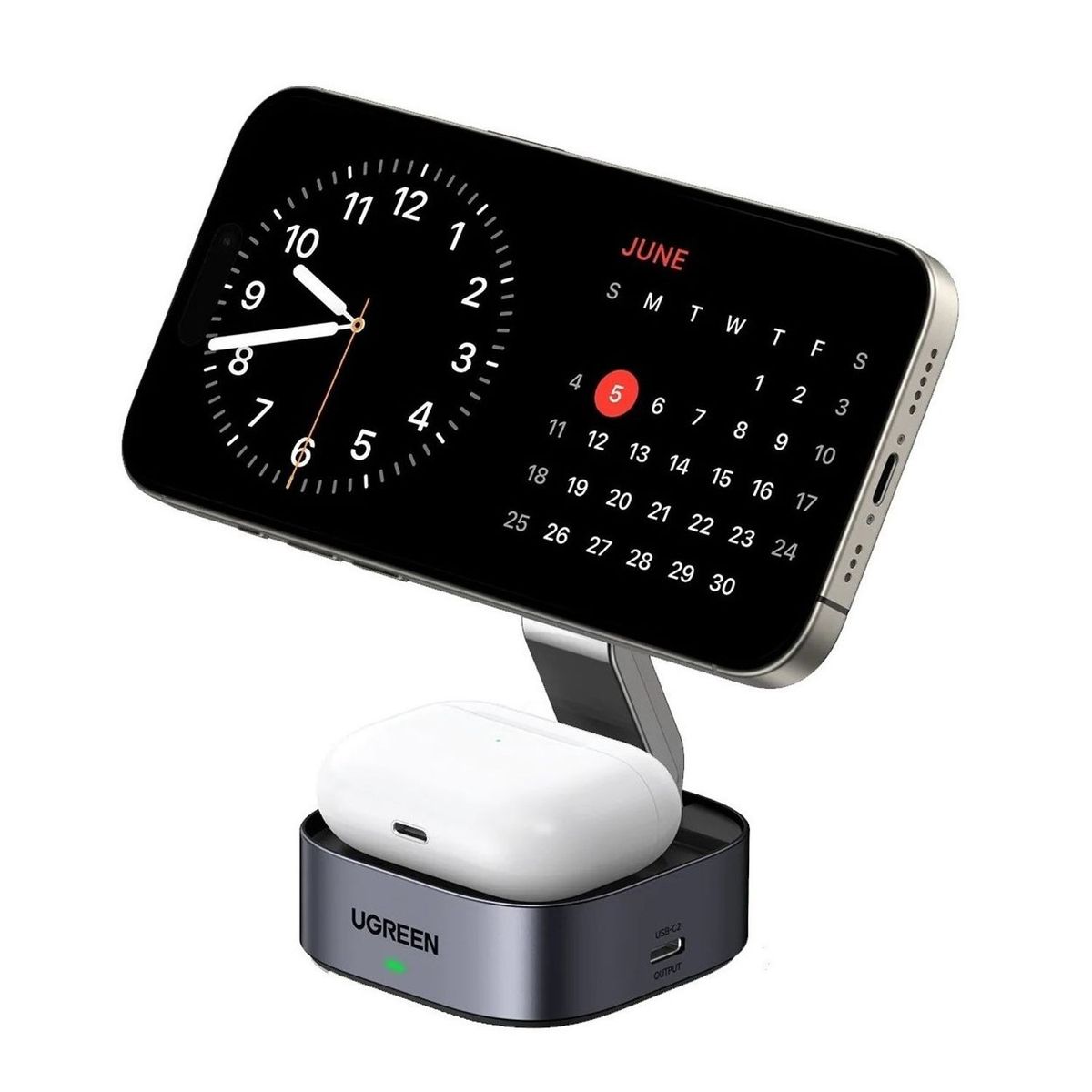 UGREEN - Cargador Magnético Inalámbrico Plegable 2 en 1 Ugreen W526 - 35278