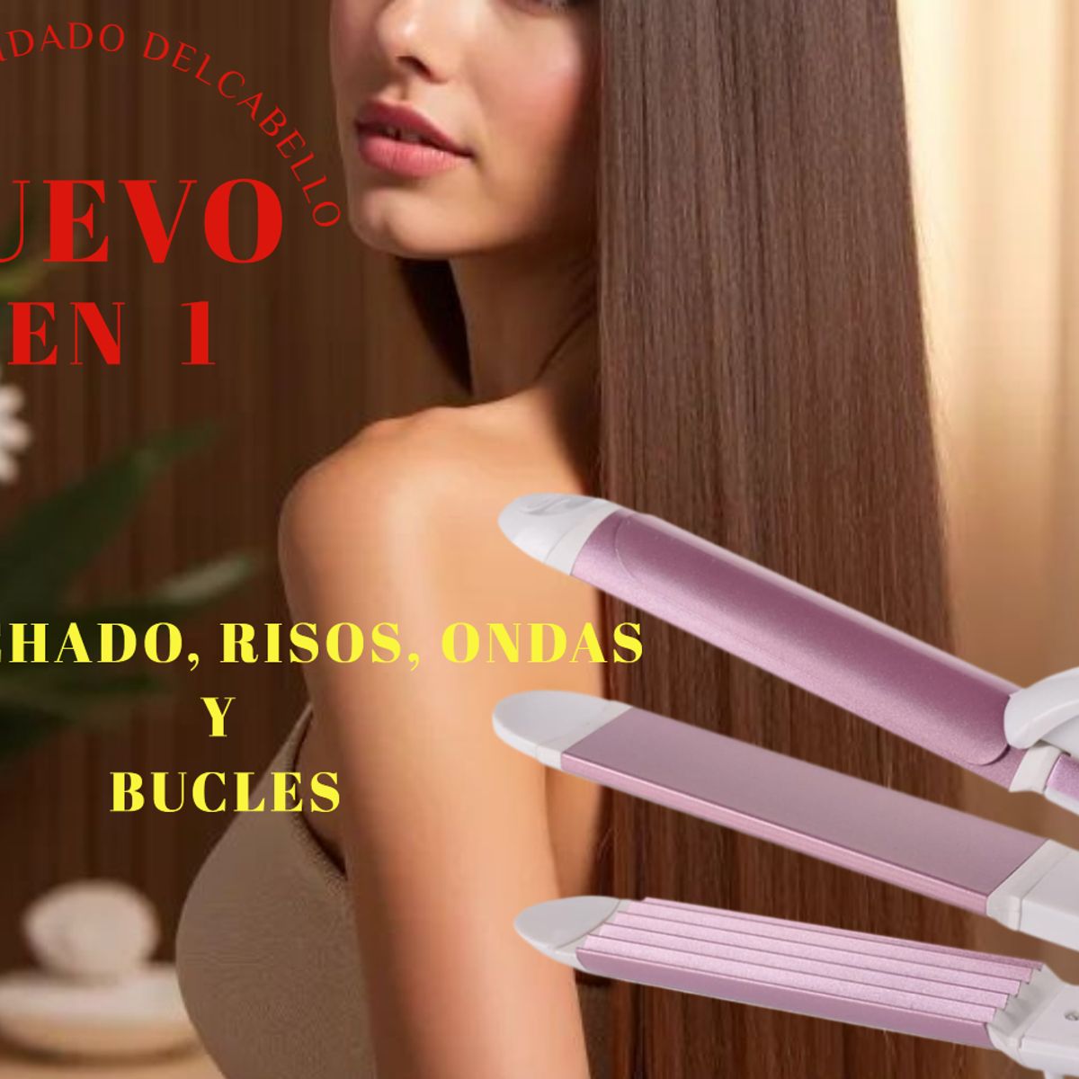 GENERICO - PLANCHA ALISADORA DE CABELLO PROFESIONAL DISEÑADO EN ITALIA