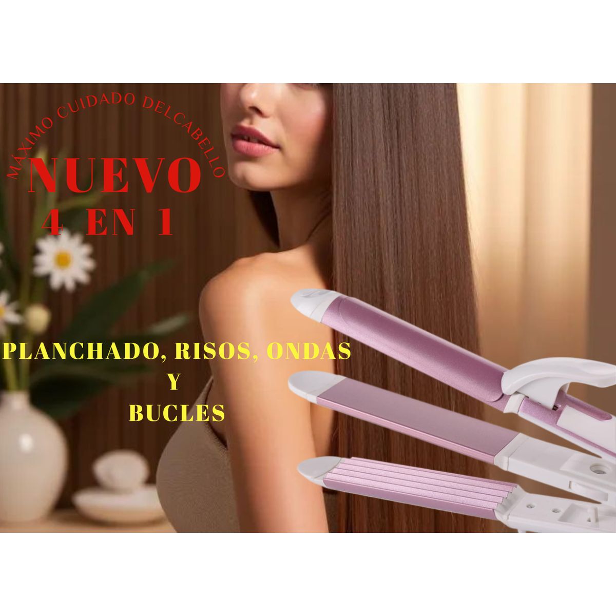 GENERICO - PLANCHA ALISADORA DE CABELLO PROFESIONAL DISEÑADO EN ITALIA