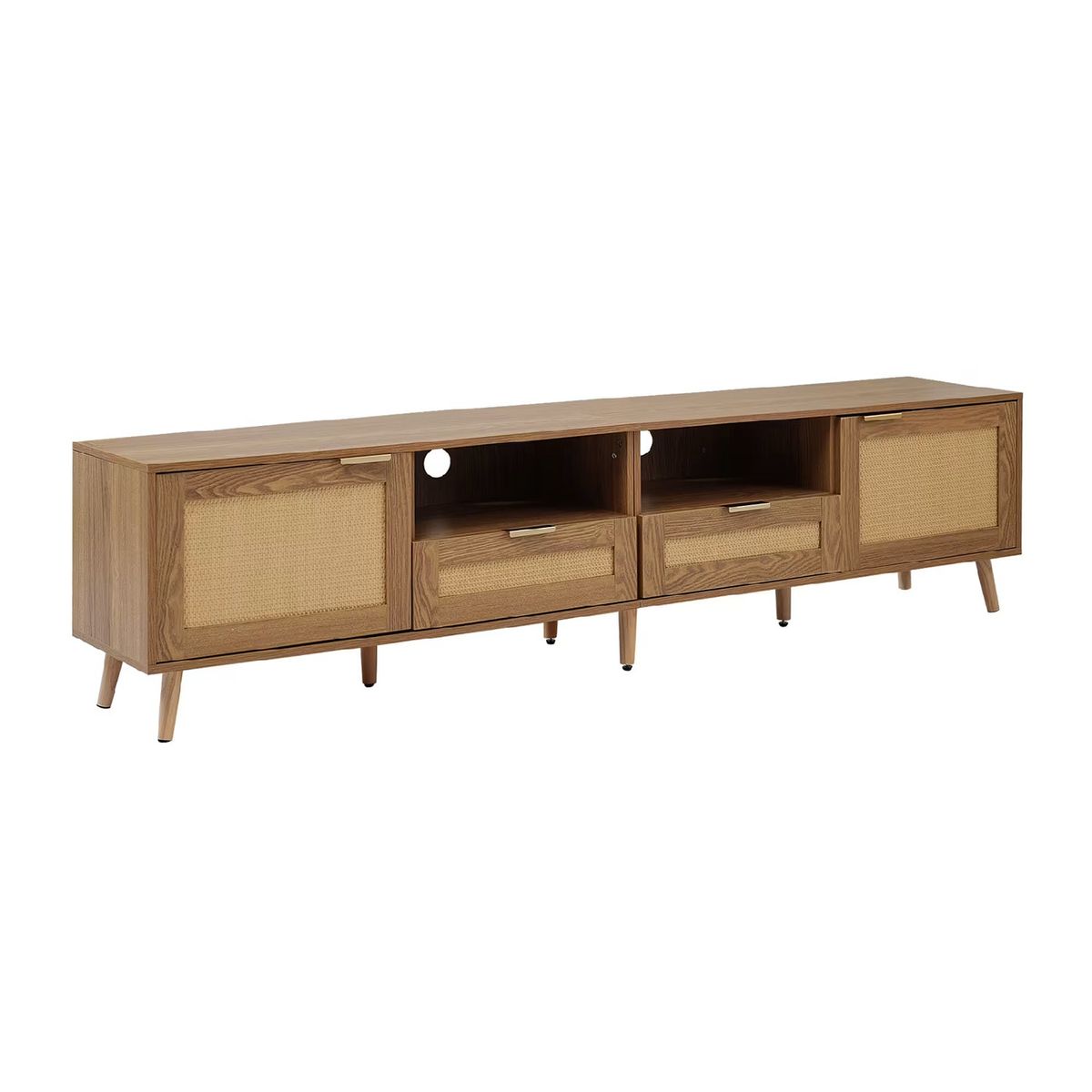 R&R MUEBLES - Mueble para TV Nordico Emilia 2 Puertas 2 Cajones R&R MUEBLES