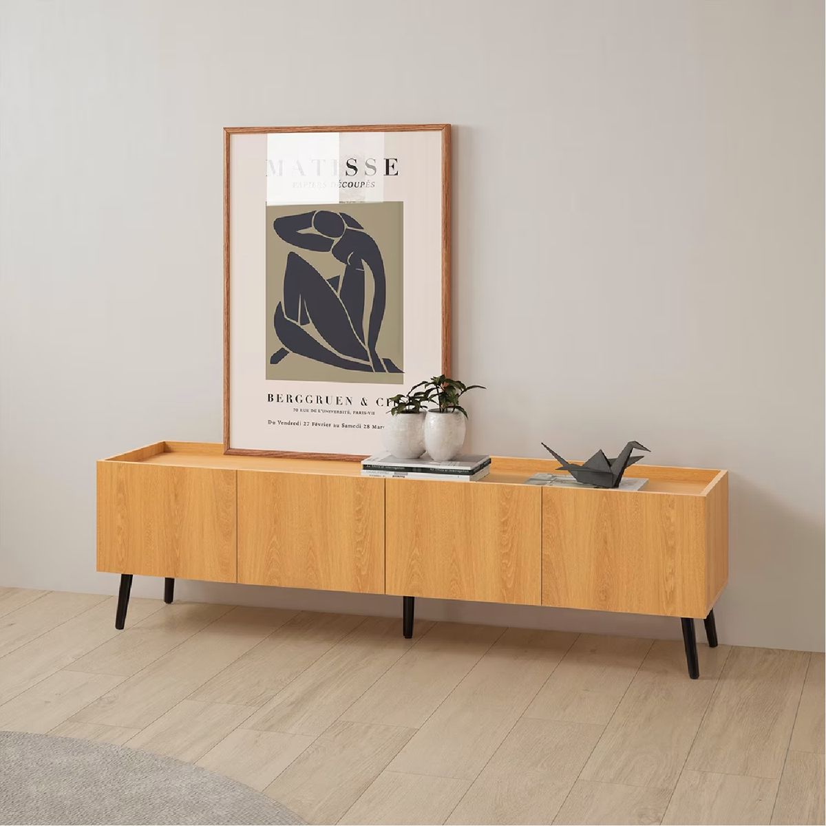 R&R MUEBLES - Mueble para TV Vintage Tribu 4 Puertas R&R MUEBLES