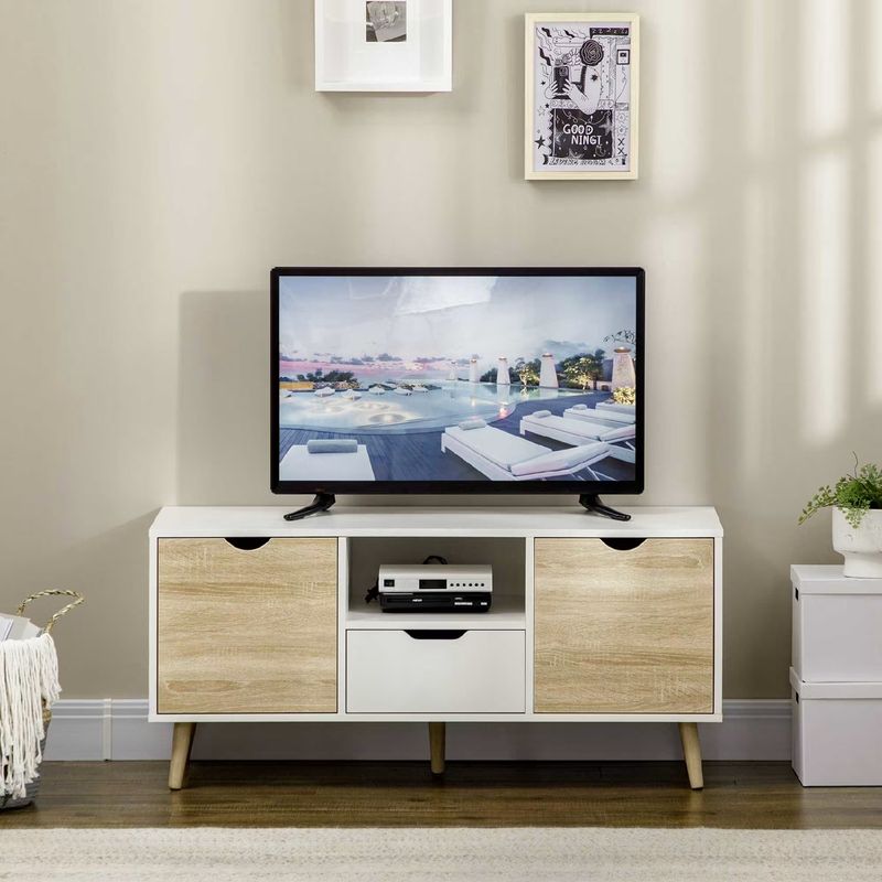 R&R MUEBLES - Mueble para TV Vintage Moderno Malibu BlancoDuna R&R MUEBLES