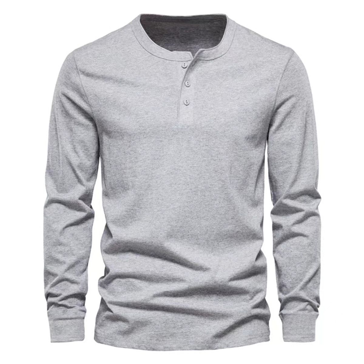 BLWOENS - Polera de manga larga para hombres - Gris