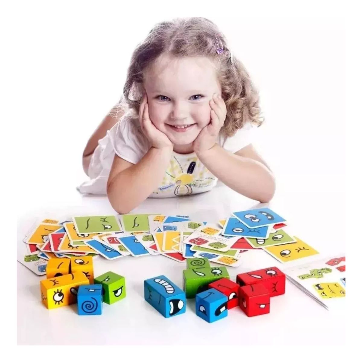 GENERICO - Juego Cubos Didáctico de Emociones para Niños