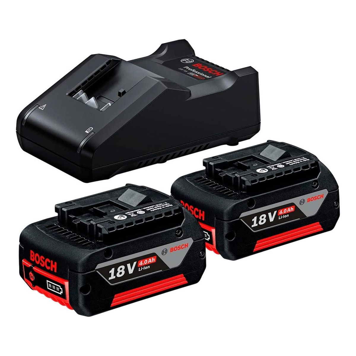 BOSCH - Starter Kit Bosch 18V 2 Baterías 4Ah + Cargador GAL 18V-40