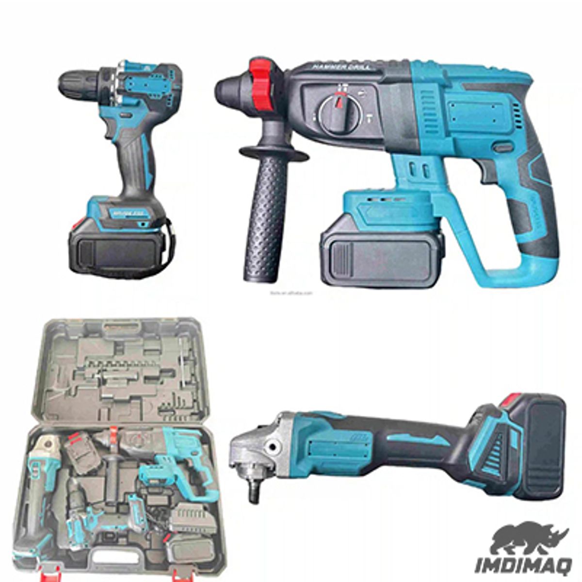 GN - COMBO AMOLADORA + PISTOLA DE IMPACTO + MARTILLO DEMOLEDOR