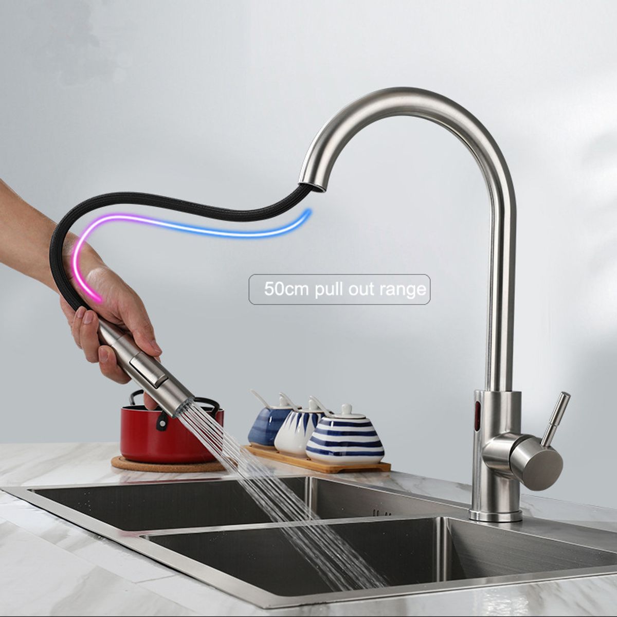 FRITECSA - Grifo con Sensor para Lavadero de Cocina