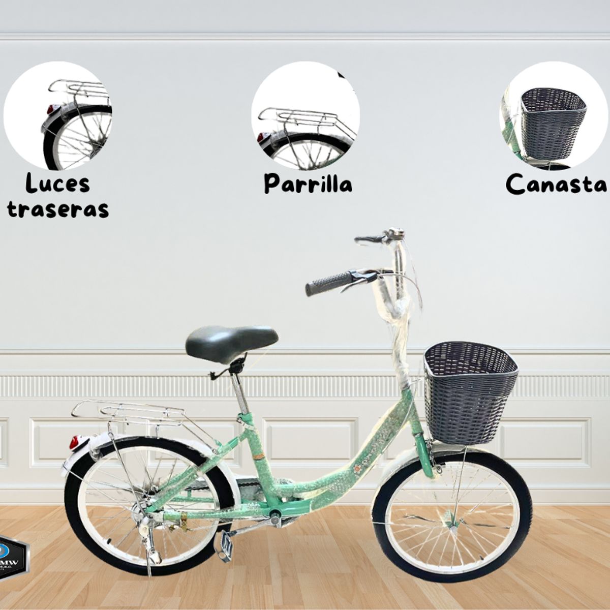 GENERICO - Bicicleta Vintage CELESTE ARO 20