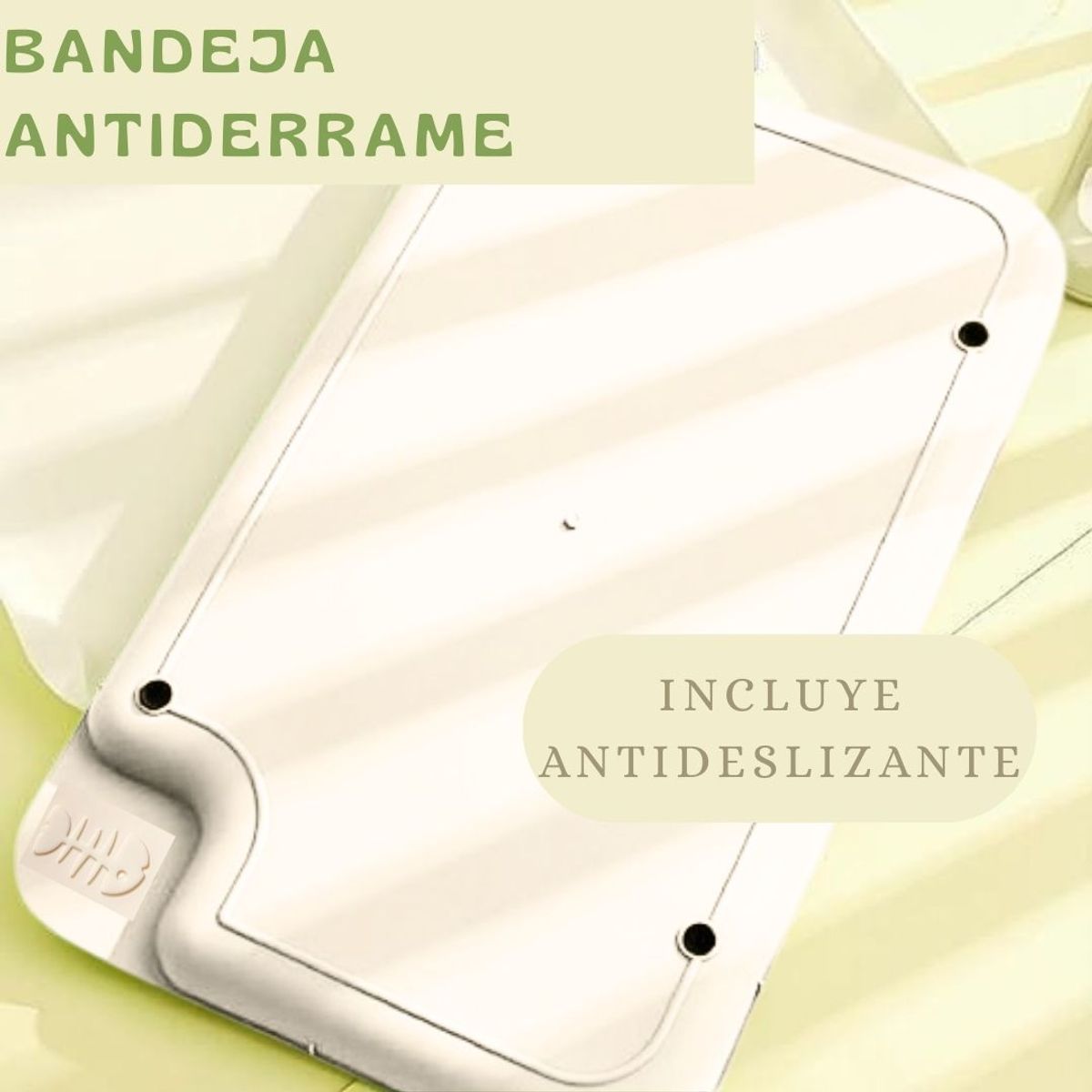 GENERICO - Bandeja de Comida Para Mascotas Antiderrame BEIGE