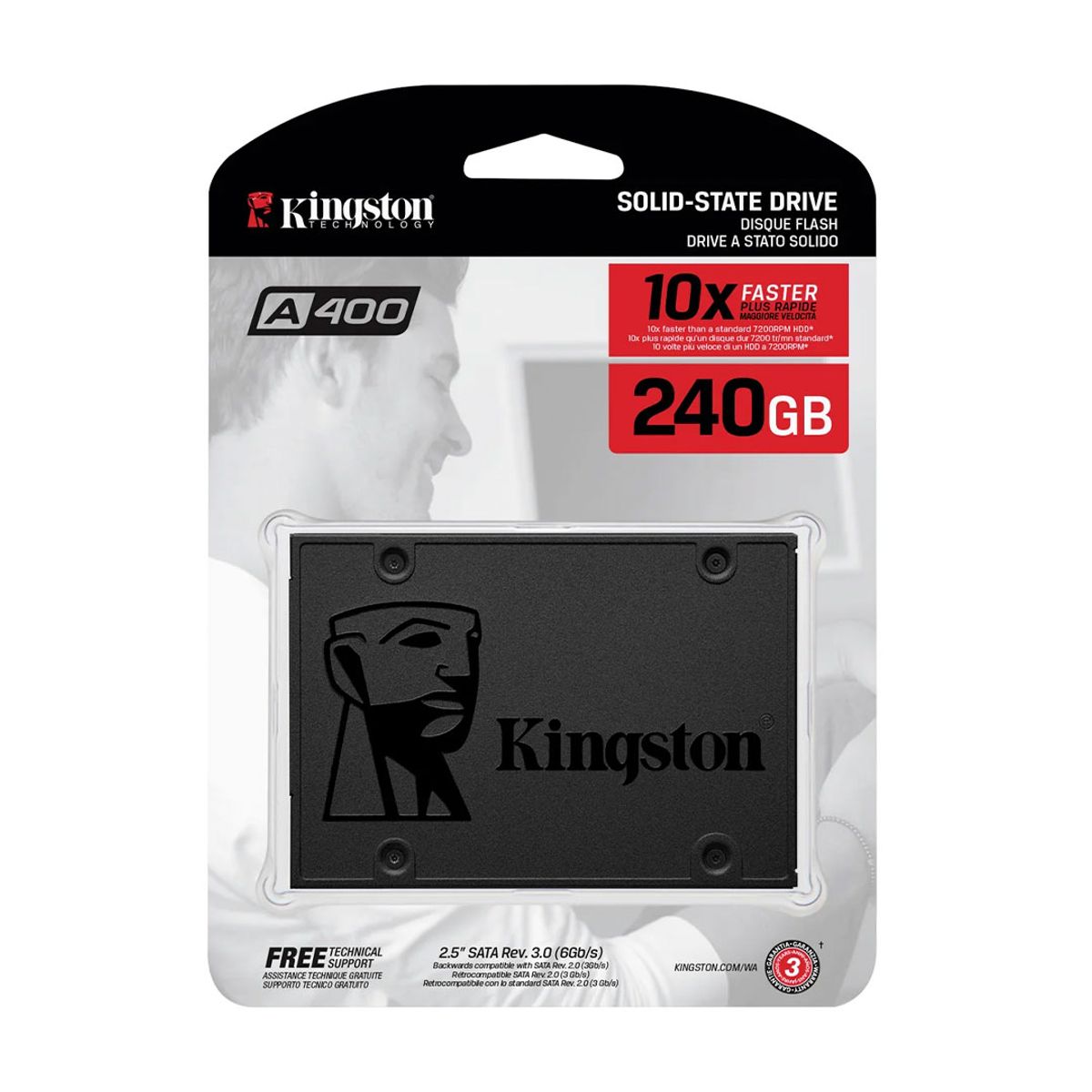 KINGSTON - KINGSTON SA400S37240G Unidad Sólida 240GB SATA 6Gb 25