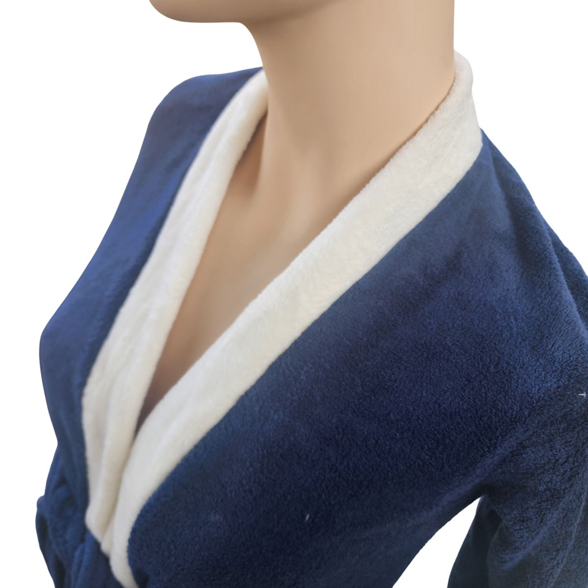 GENERICO - Bata de baño absorbente diseño moderno color azul