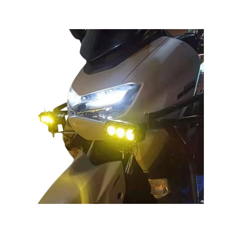 PREMIUM - Par Luces Para Moto Led 3x3 Dual Con Ventilador Waterproof