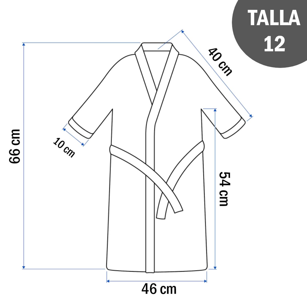 GENERICO - Bata de baño absorbente diseño moderno color Gris