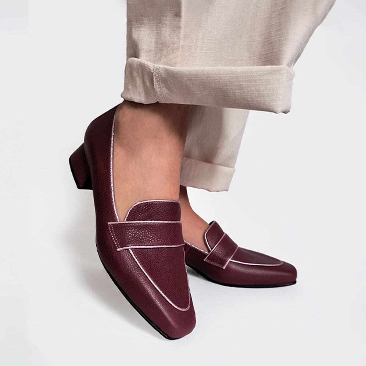 IRISABA - MOCASINES DE CUERO IRISABA PARA MUJER THAIS VINO