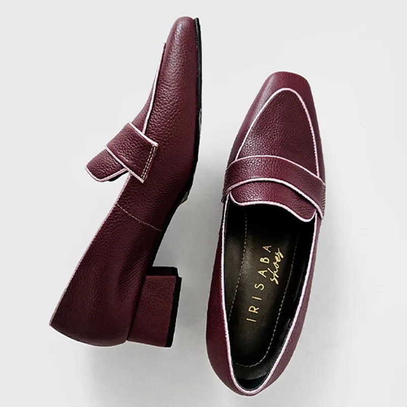 IRISABA - MOCASINES DE CUERO IRISABA PARA MUJER THAIS VINO