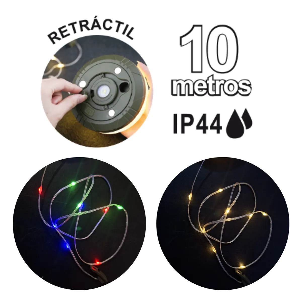 OPALUX - Lampara con Tira de Luz RGB Decorativa 10 Metros Opalux OP-4080