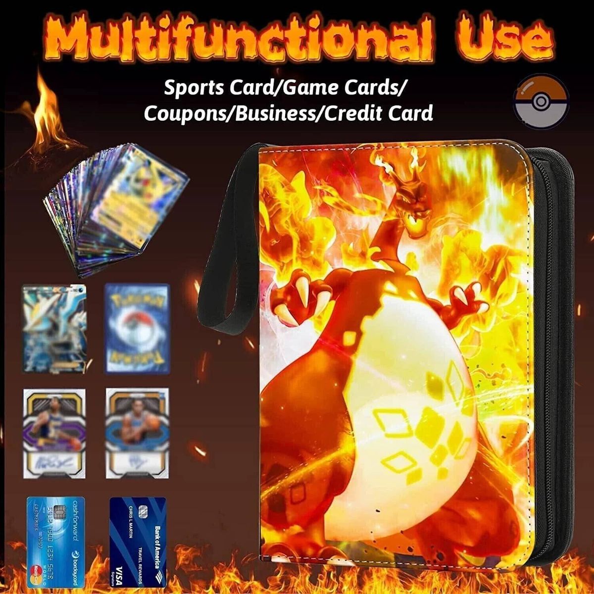 POKEMON - Pokemon Folder 9 Pocket 900 Cartas Charizard G-Max
