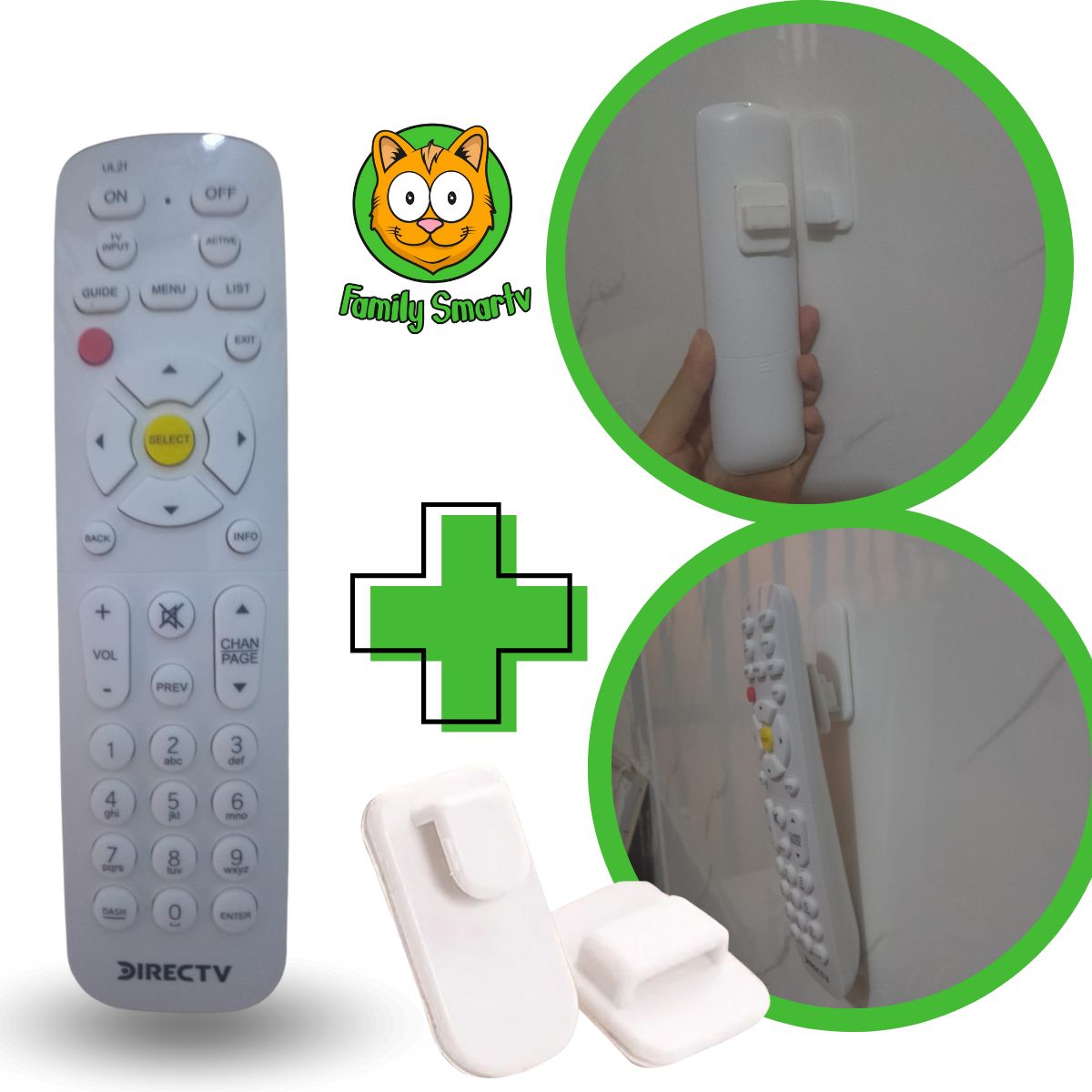 DIRECTV - Control Remoto para Decodificador Directv + soporte de gancho