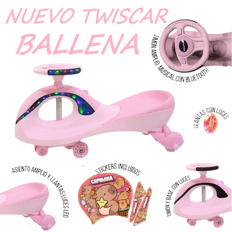 GENERICO - Nuevo Twiscar Musical y Luces Bluetooth Ballena -Capibara