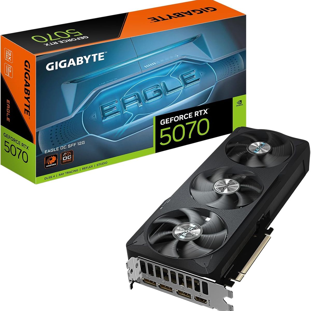 GIGABYTE - Tarjeta de video GIGABYTE GeForce RTX 5070 EAGLE OC SFF 12G GDDR7