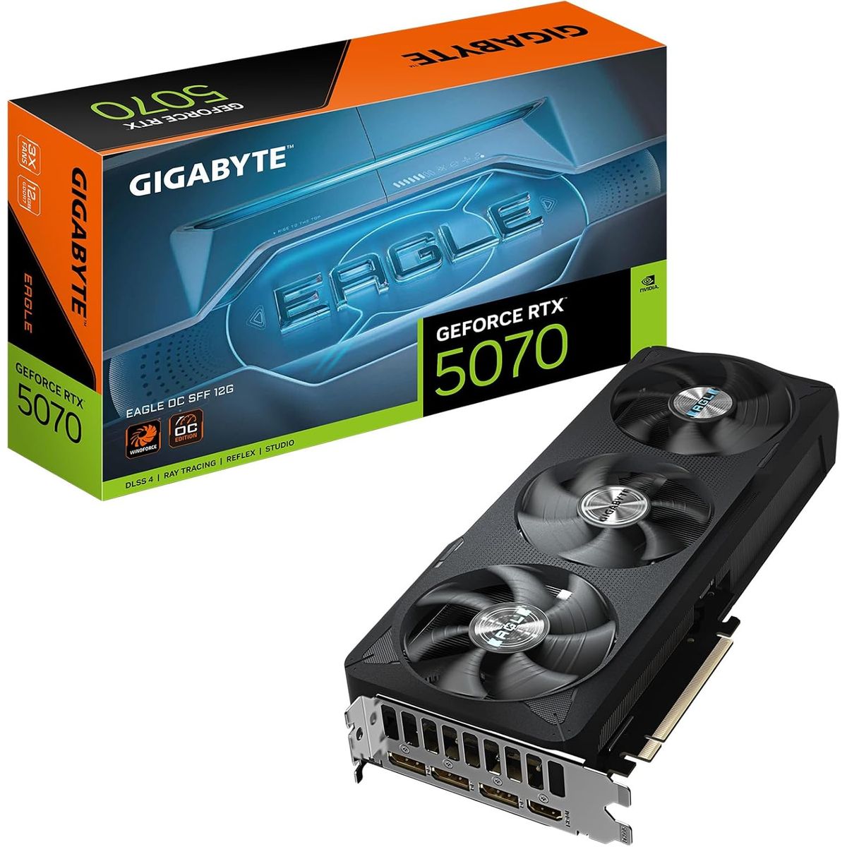 GIGABYTE - Tarjeta de video GIGABYTE GeForce RTX 5070 EAGLE OC SFF 12G GDDR7