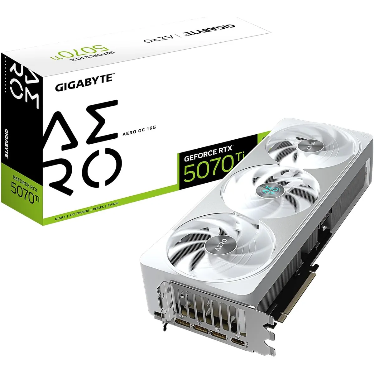 GIGABYTE - Tarjeta de video GIGABYTE GeForce RTX 5070 Ti AERO OC 16G 16 GB GDDR7