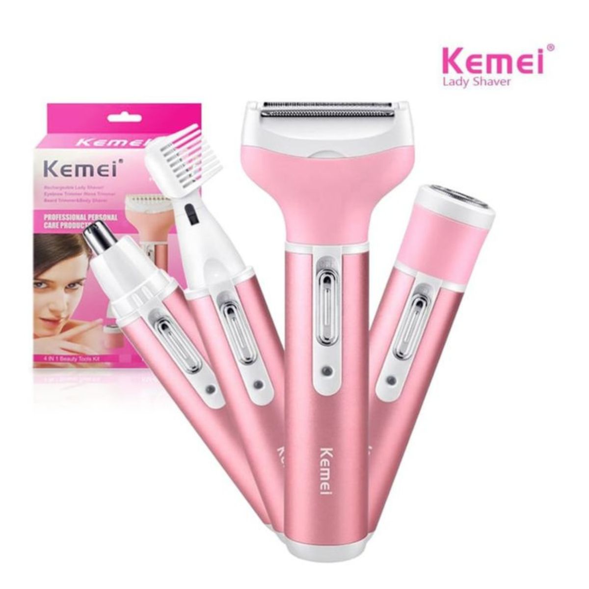 OEM - Depiladora para Dama KEMEI 4en 1