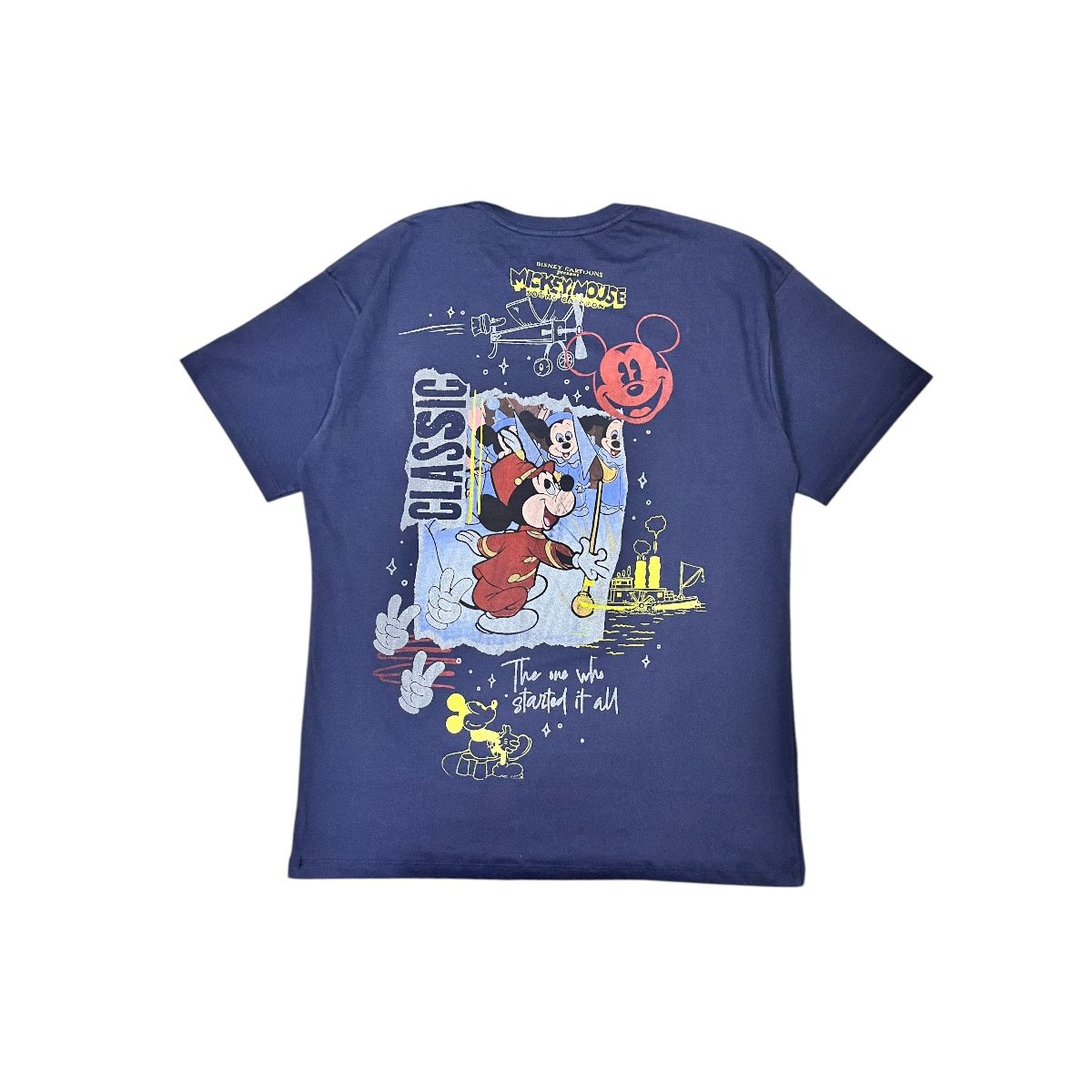 DISNEY - POLO OVERSIZE MC CLASICOS DE DISNEY CABALLERO AZUL