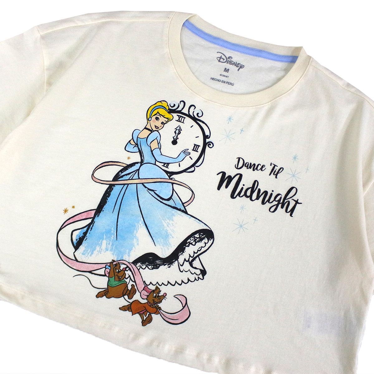 DISNEY - POLO CROP MC CLASICOS DE DISNEY DAMA MARFIL