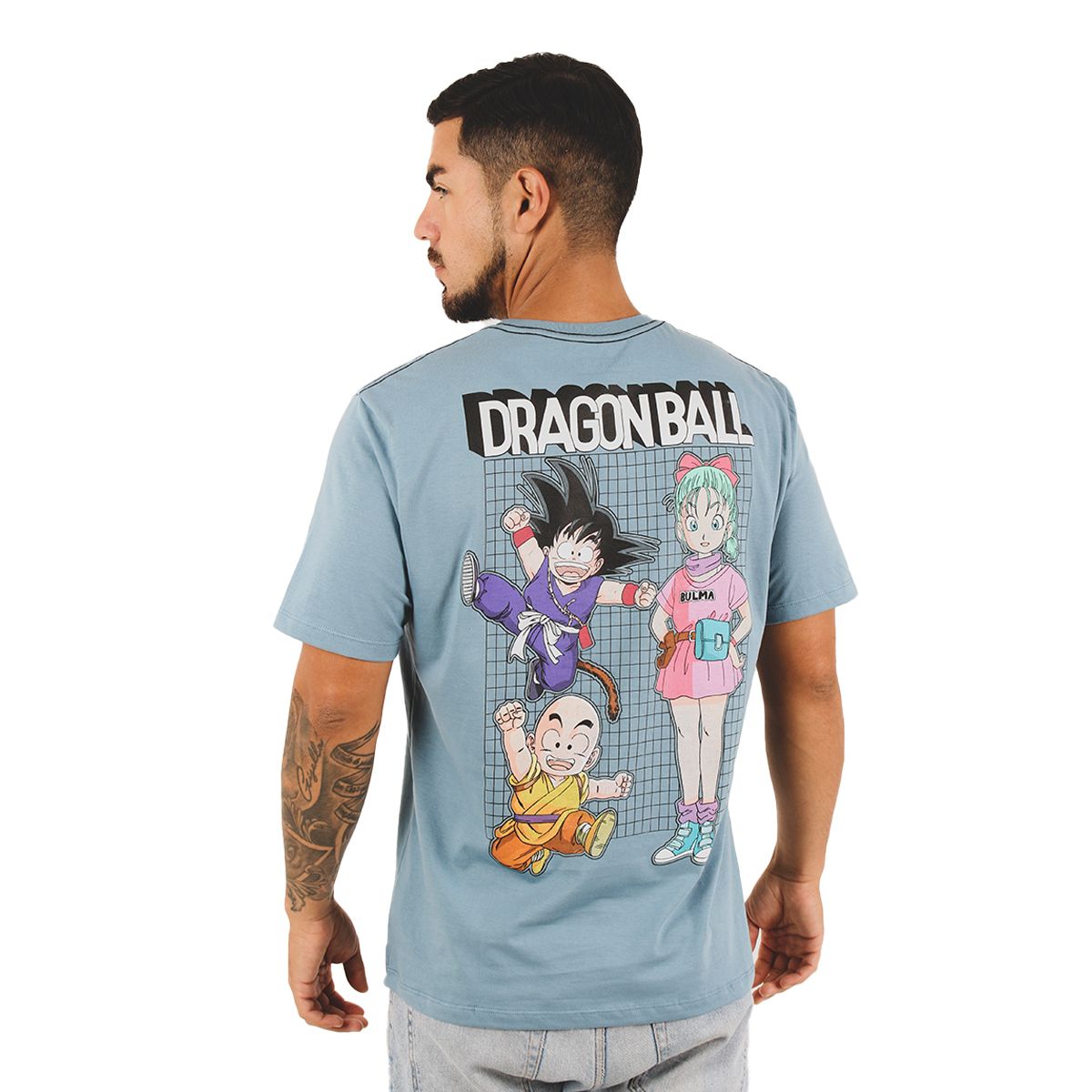 DRAGON BALL - Polo Manga Corta Dragon Ball Caballero Azul Hombre Algodón