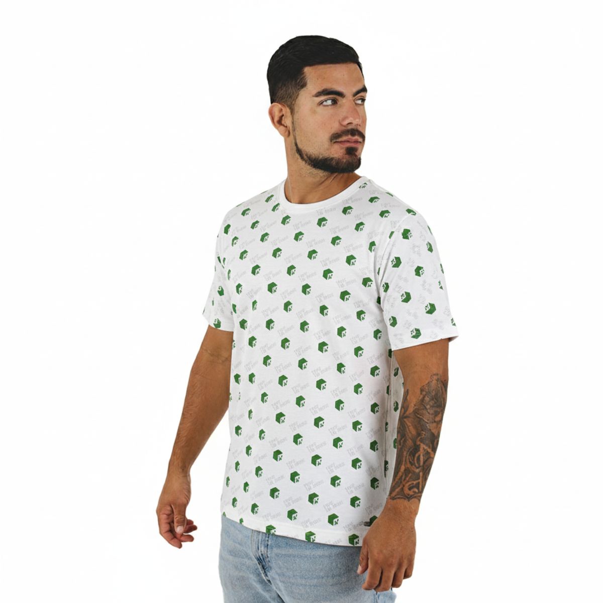 MINECRAFT - Polo Manga Corta Minecraft Hombre Blanco