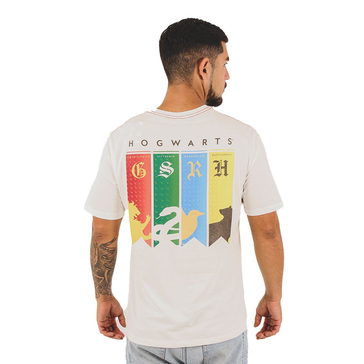 HARRY POTTER - Polo Manga Corta Hombre Harry Potter Color Marfil Algodón