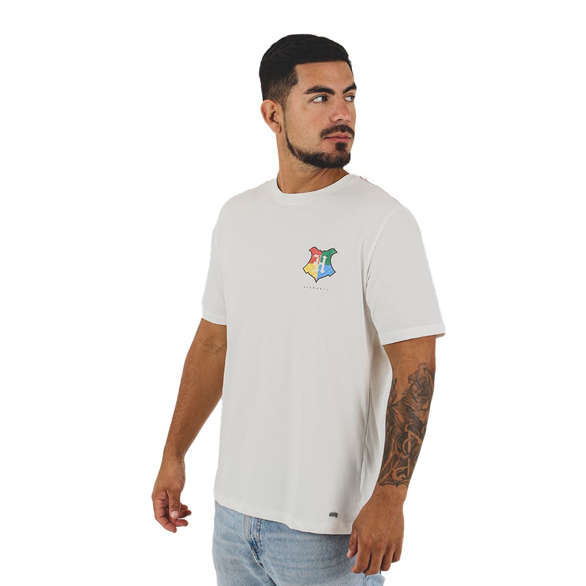 HARRY POTTER - Polo Manga Corta Hombre Harry Potter Color Marfil Algodón