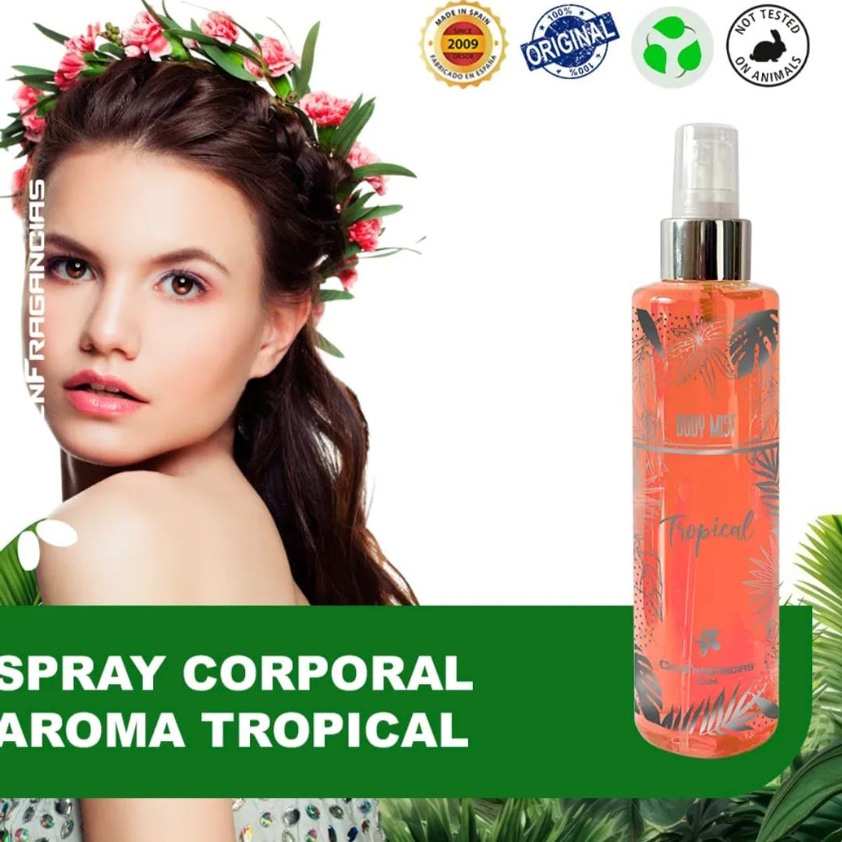 CIEN FRAGANCIAS - BODY MIST VEGANO  BRISA TROPICAL CIENFRAGANCIAS CIEN ESENCIAS 200ML