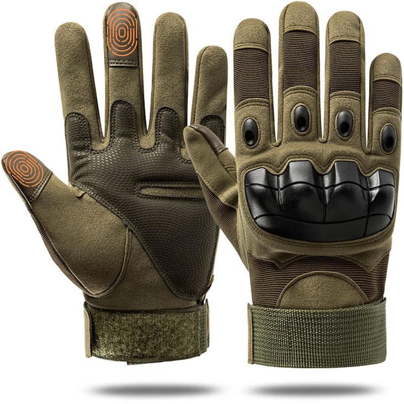 OEM - Guantes Táctico Dedo Completo para Moto Gym Ciclismo Verde