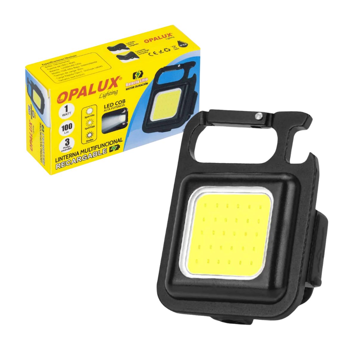 OPALUX - Linterna Multifuncional Recargable 1W Opalux OP-5915
