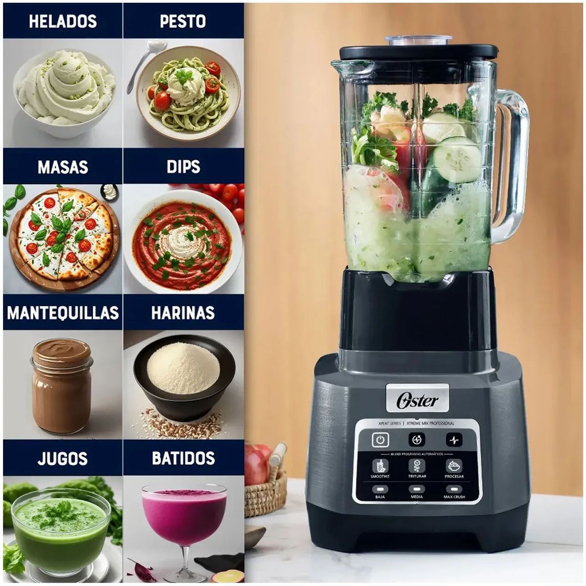 OSTER - Licuadora Oster BLSTXPG-BGW XTREME MIX y MAX CRUSH con Vaso Blend-N-Go